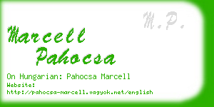 marcell pahocsa business card